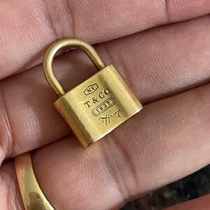 COPY - Authentic Tiffany & Co. 1837 Rubedo Metal Lock Charm Pendant